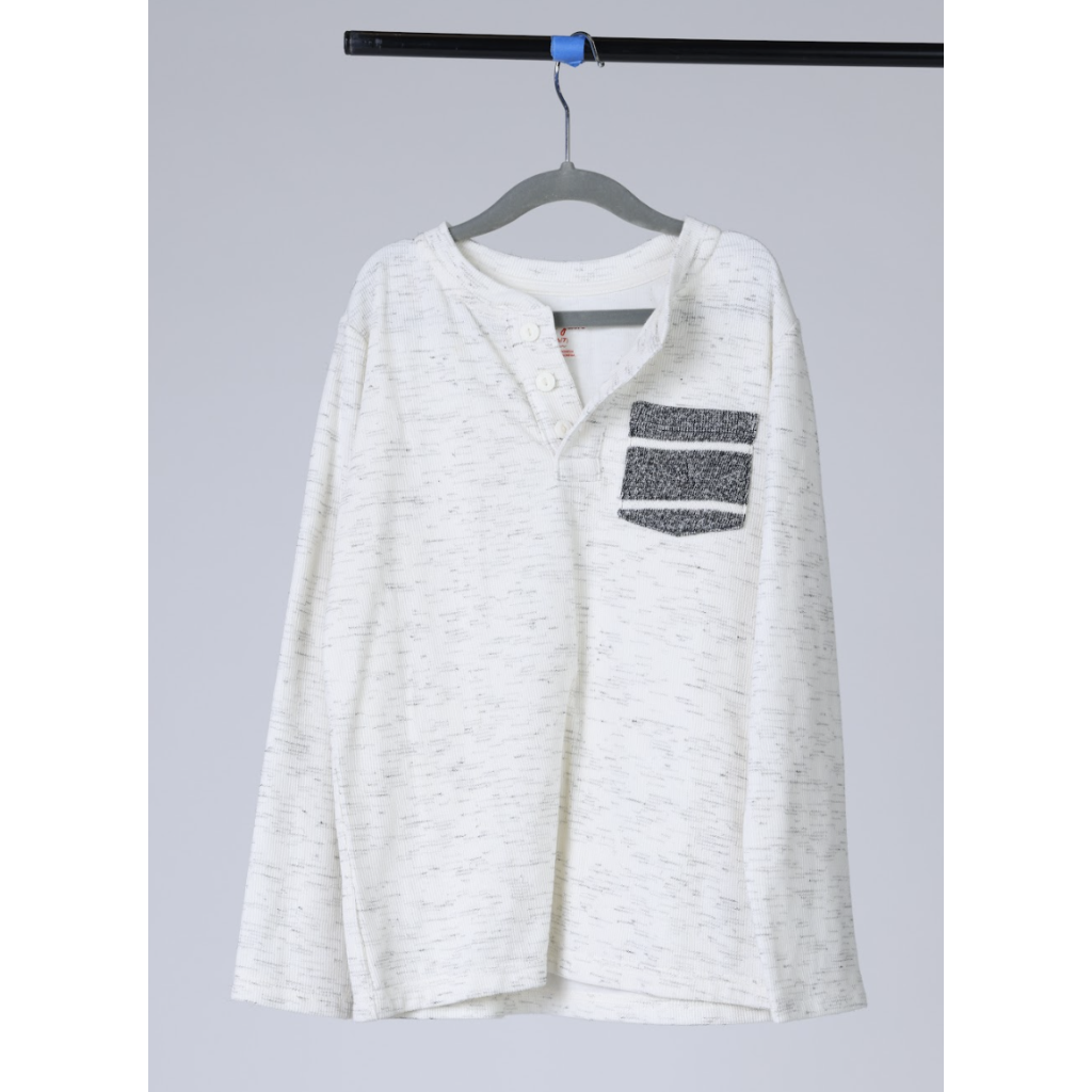 Captain Jack Gray Kid’s Button Long Sleeve